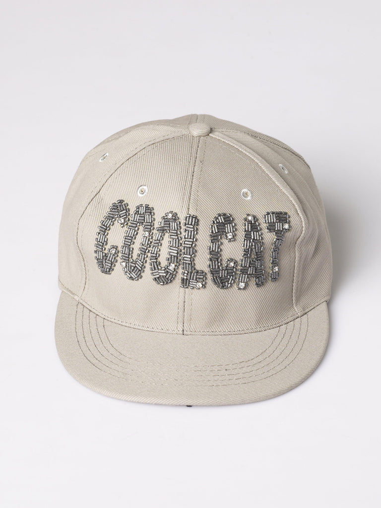FK "Coolcat" Hand Embellished Message Cap - shopfarahkhan