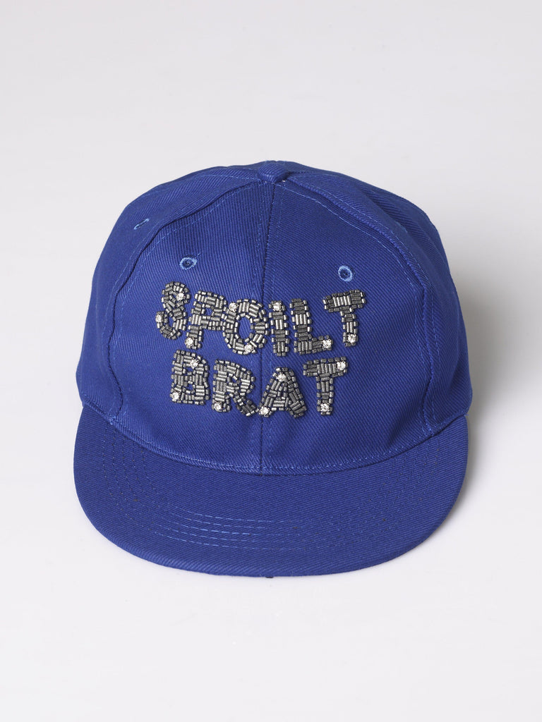 FK "Spoilt Brat" Hand Embellished Message Cap - shopfarahkhan